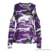 Blouses for Womens FORUU Off Shoulder Sexy Camouflage Long Sleeve Tops T Shirts Purple B07G19869J